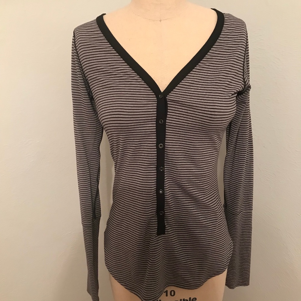 Lululemon Awesoma long-sleeved striped henley